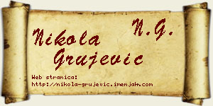 Nikola Grujević vizit kartica